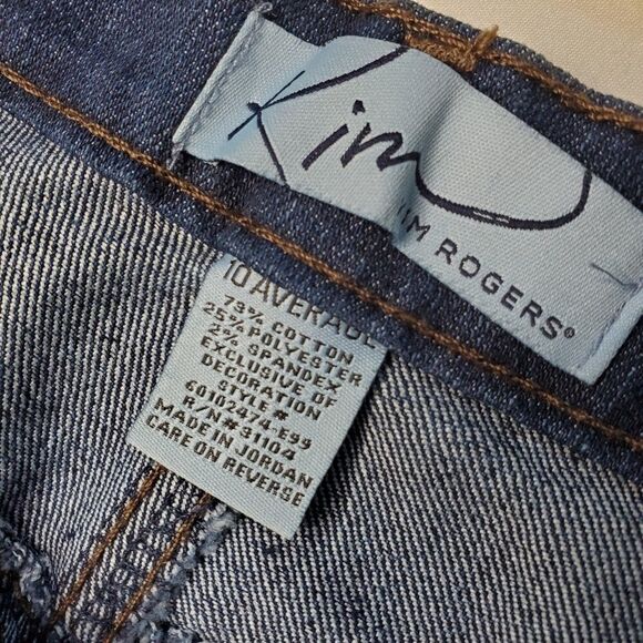 NEW 10 Kim Rogers EASY FIT SLIMMING STRETCH DARK ANTIQUE WASH JEANS 30 31 32 NWT - Picture 7 of 12